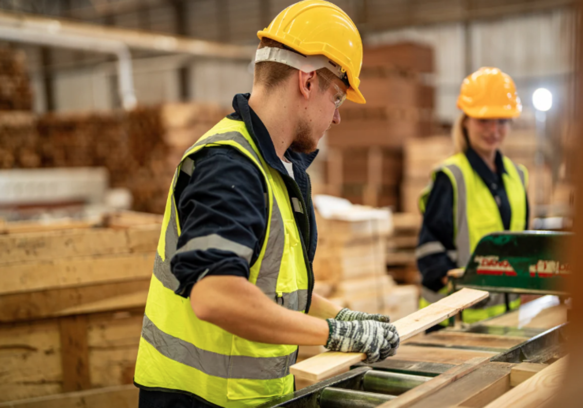 Varios empleados trabajando