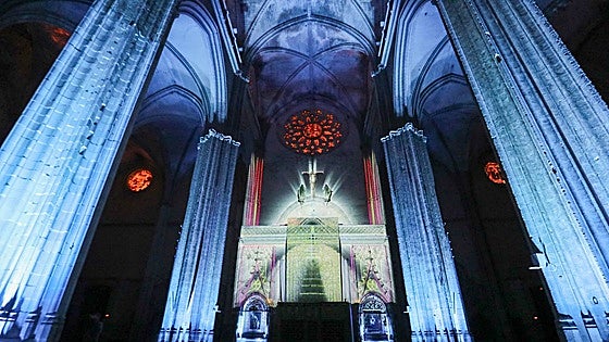 Imágenes del mapping 'Proyectando Historia' en la Catedral de Sevilla