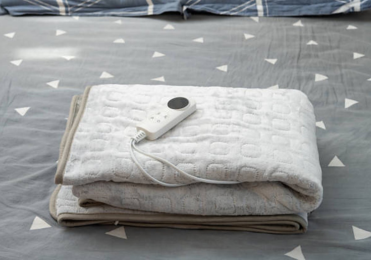 Imagen de archivo de una manta eléctrica