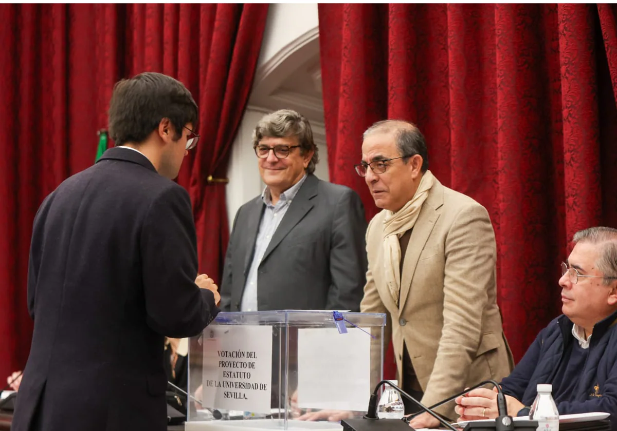 Miguel Ángel Castro, durante la votación del estatuto