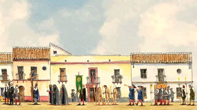 Inicio del cortejo de la estación de penitencia de 1624