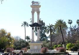 Termina la restauración del monumento de Colón en los Jardines de Murillo de Sevilla