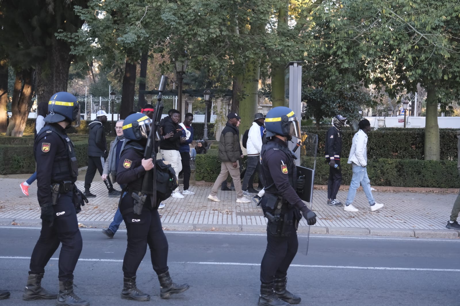 Manifestación por la muerte del mantero fallecido este domingo tras caer al río 