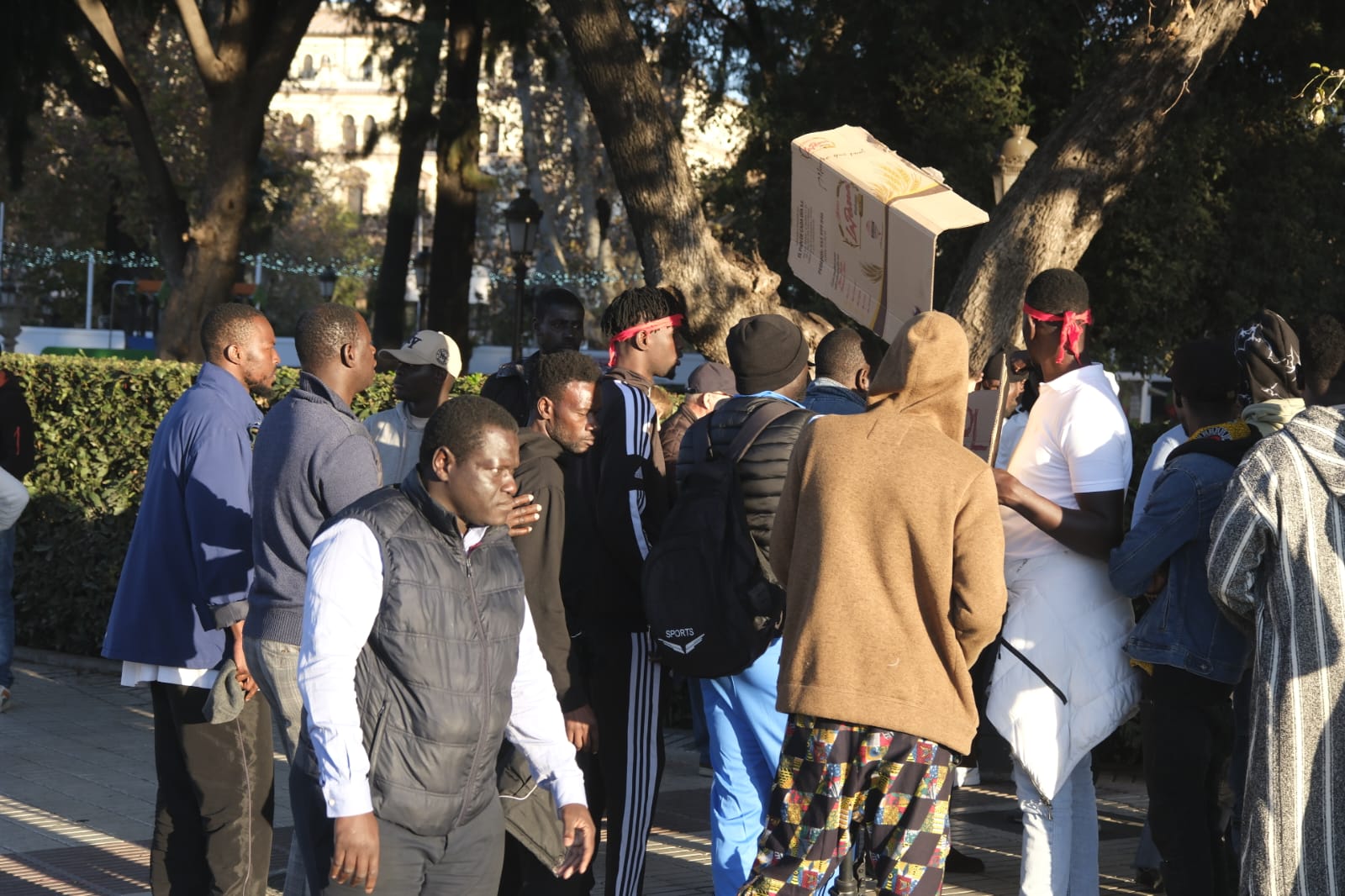 Manifestación por la muerte del mantero fallecido este domingo tras caer al río 