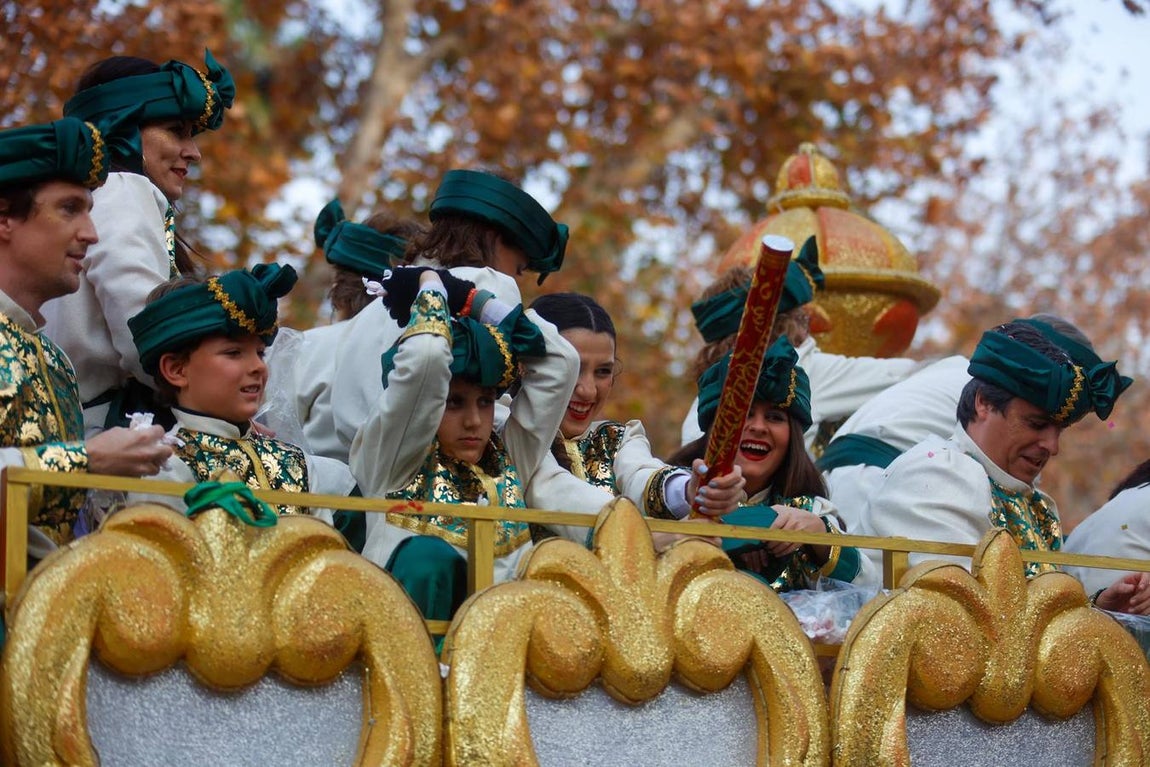 Primeros momentos de la Cabalgata de Reyes Magos de Sevilla