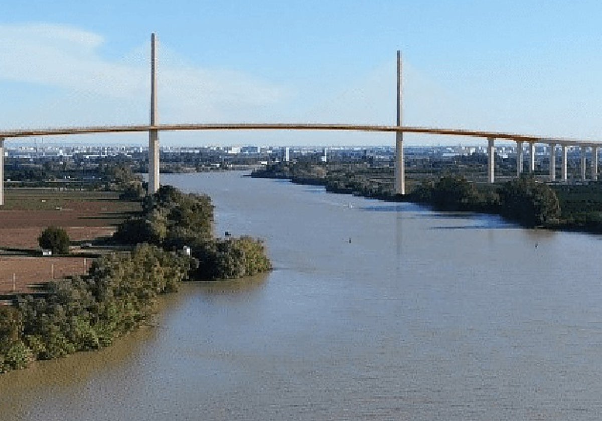 Recreación del puente que salvará el Guadalquivir para cerrar la SE-40