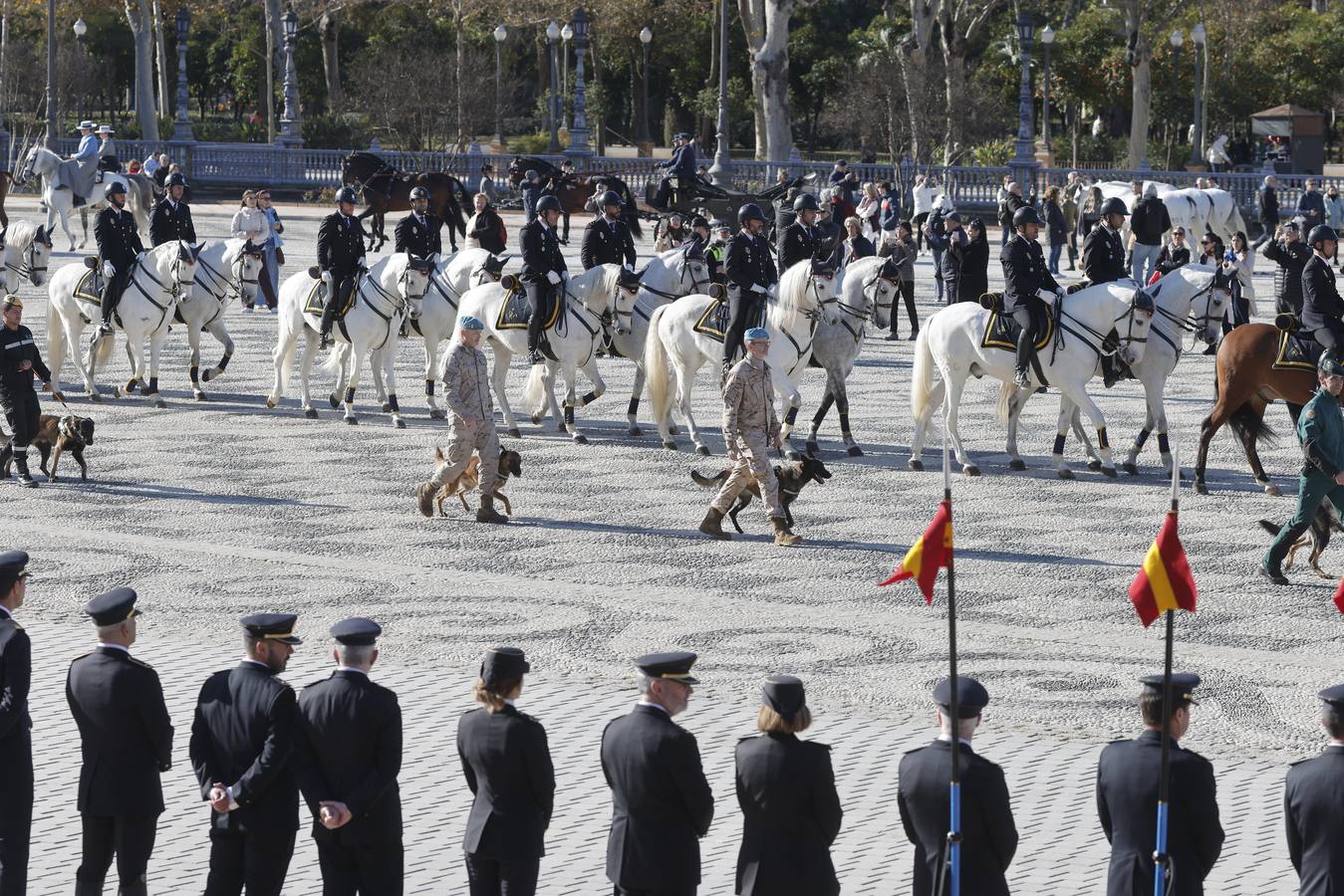Los animales han sido los grandes protagonistas de este acto homenaje de la Policía Nacional