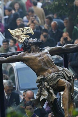 El Cristo de la Expiración de El Museo en el vía crucis de las cofradía de 2024
