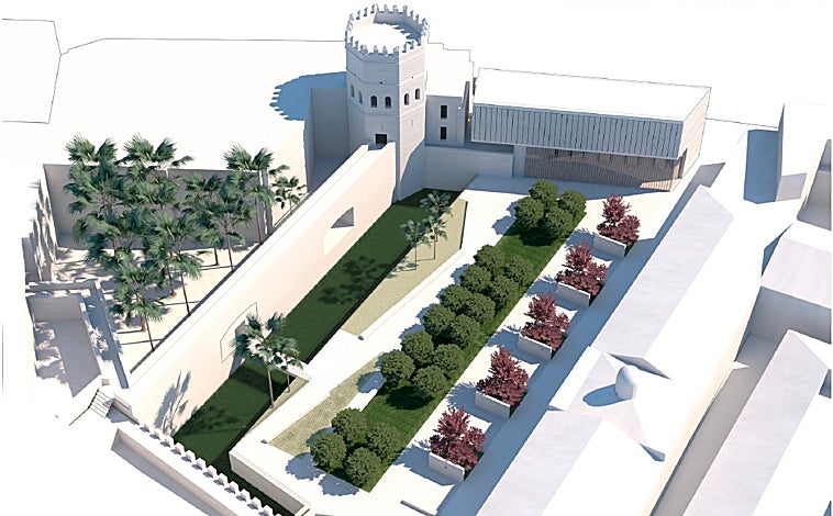 Imagen principal - El museo de la Torre de la Plata de Sevilla imitará el aspecto de la muralla