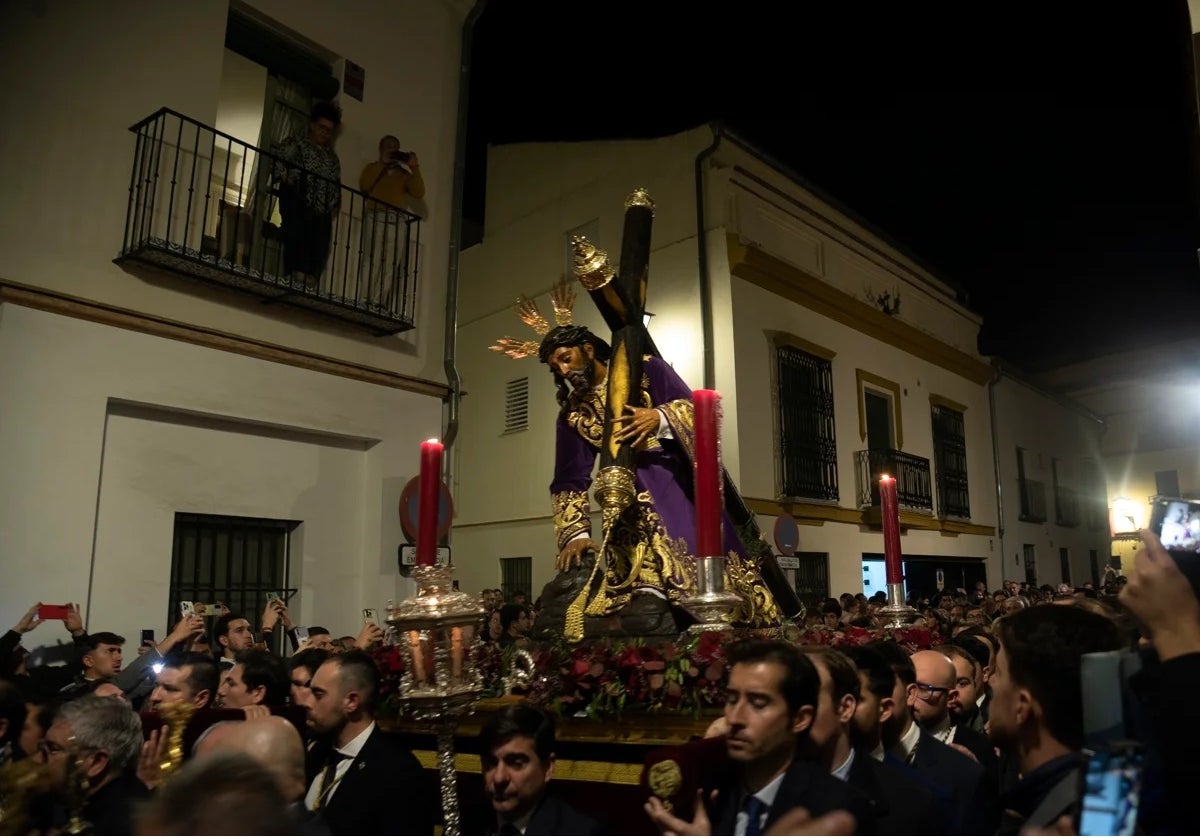 El Cristo de las Tres Caídas en el vía crucis de 2024