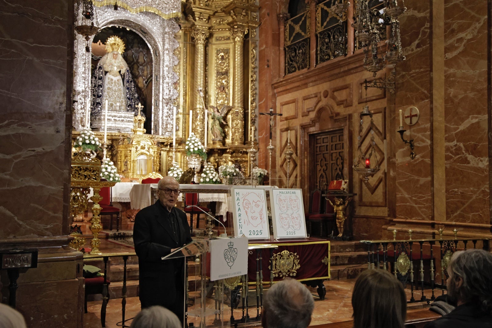 Presentación del cartel de Luis Gordillo para la hermandad de la Macarena