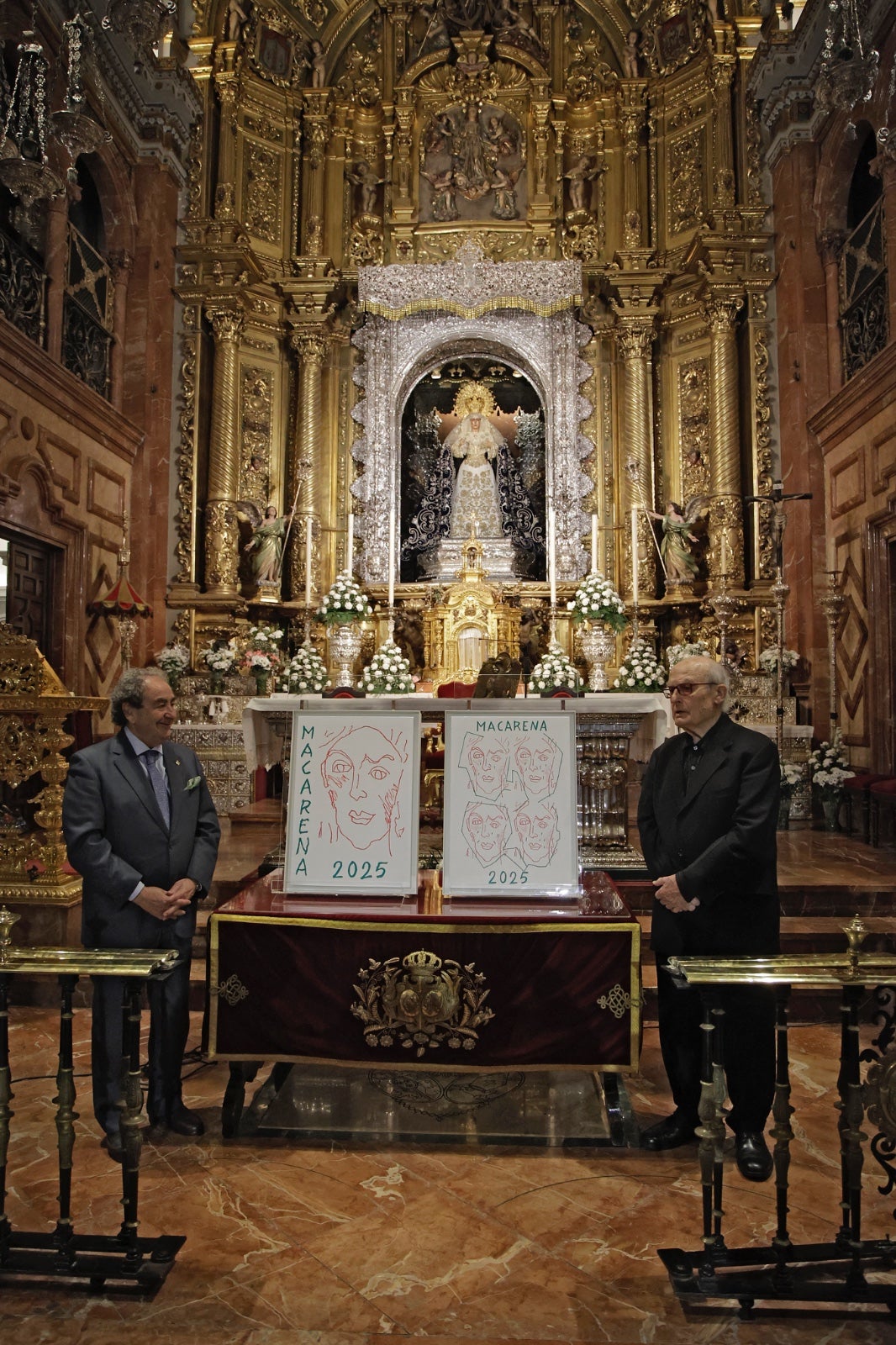 Presentación del cartel de Luis Gordillo para la hermandad de la Macarena