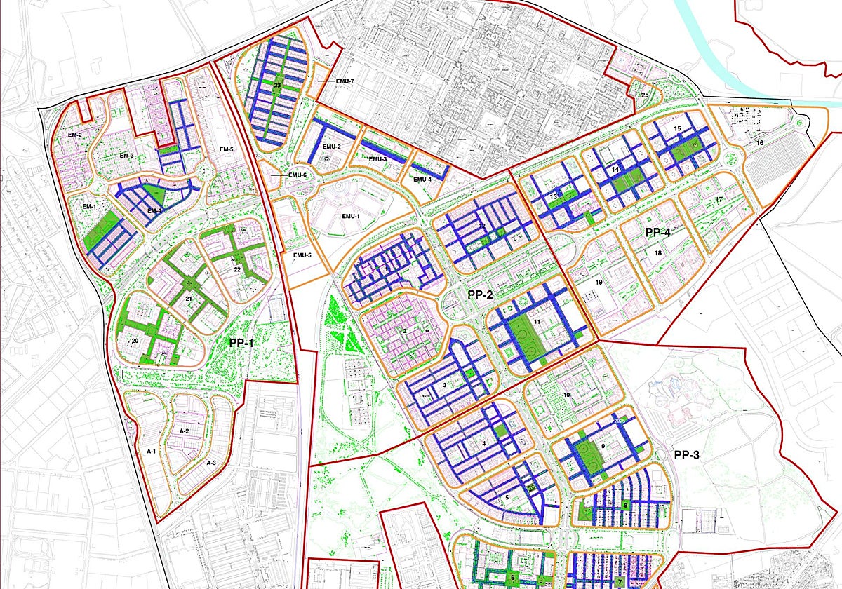 Sectores y calles de Sevilla Este que recepciona el Ayuntamiento para encargarse de su mantenimiento