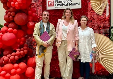 El director del Flamenco Festival Nueva York, Miguel Marín, acompaña a la delegada de Cultura, Angie Moreno, en esta cita en Miami