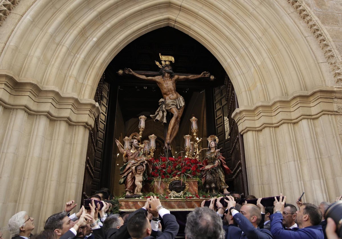 El Cristo de la Expiración del Museo saliendo de San Andrés