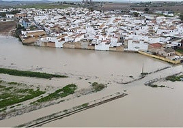 Las fuertes lluvias dejan a El Palmar de Troya, en Sevilla, ante una situación límite