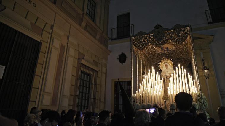 La Virgen de las Aguas, de la Hermandad del Museo, el pasado Lunes Santo