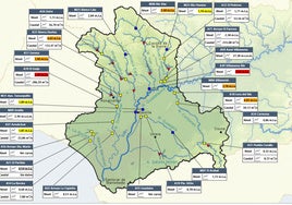 Dos ríos de Sevilla están en niveles de desbordamiento y otros ocho, en alerta por las intensas lluvias de esta madrugada