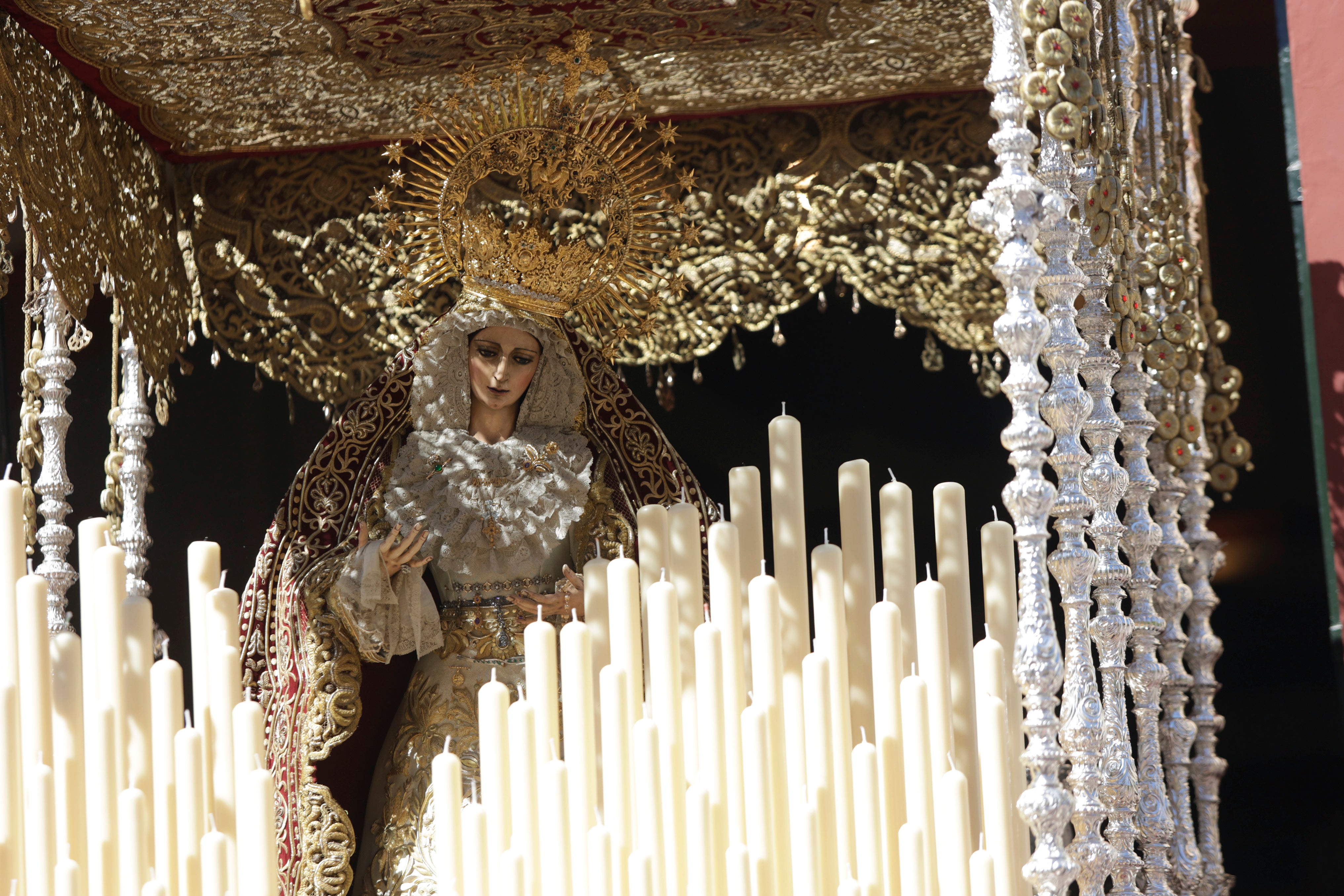 La Virgen del Patrocinio en la salida de su Basílica