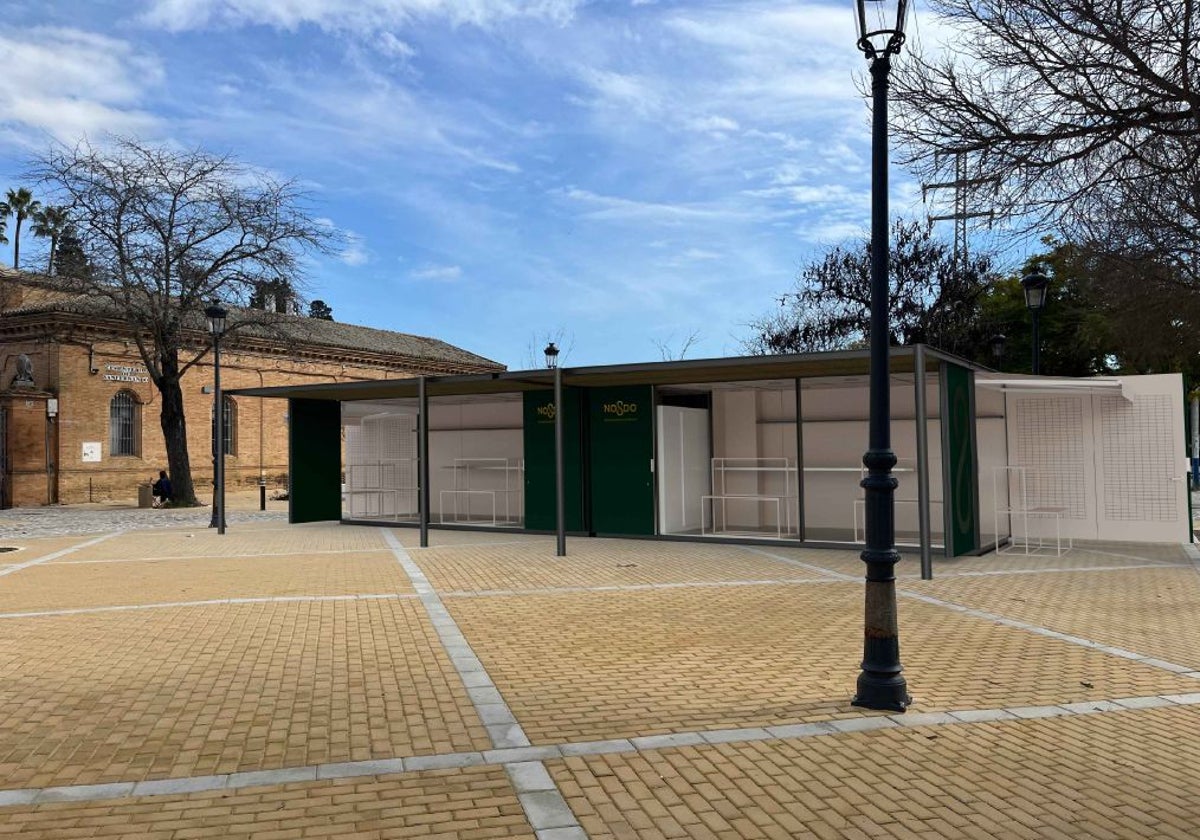 Diseño de los nuevos quioscos de flores que se ubicarán en la plaza delantera del cementerio de Sevilla