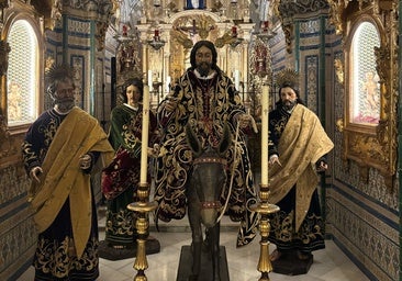 La estampa inédita de la Borriquita que solo se podrá ver hasta esta tarde