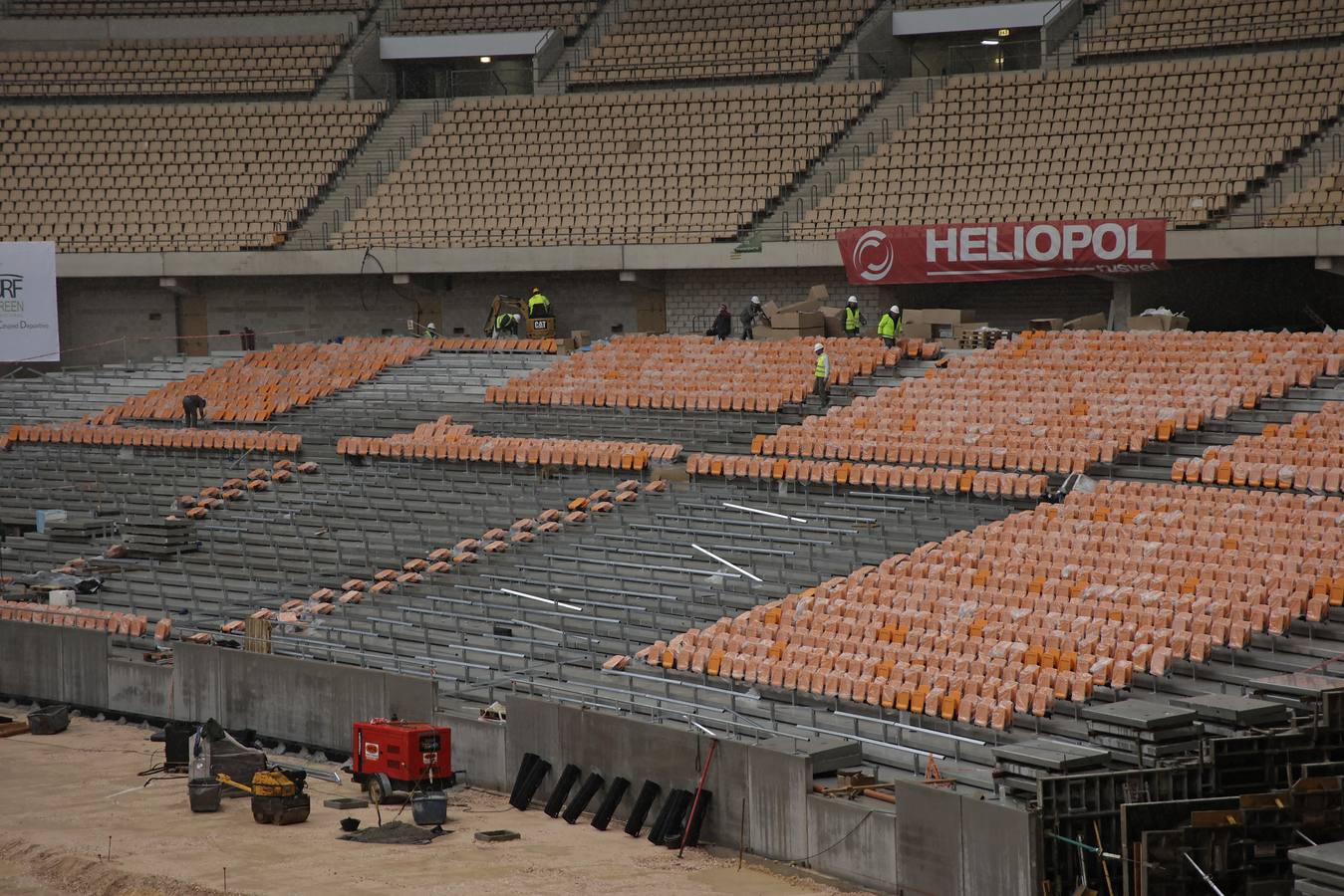 La puesta a punto del estadio de la Cartuja se acelera ante la final de la Copa del Rey del próximo 26 de abril