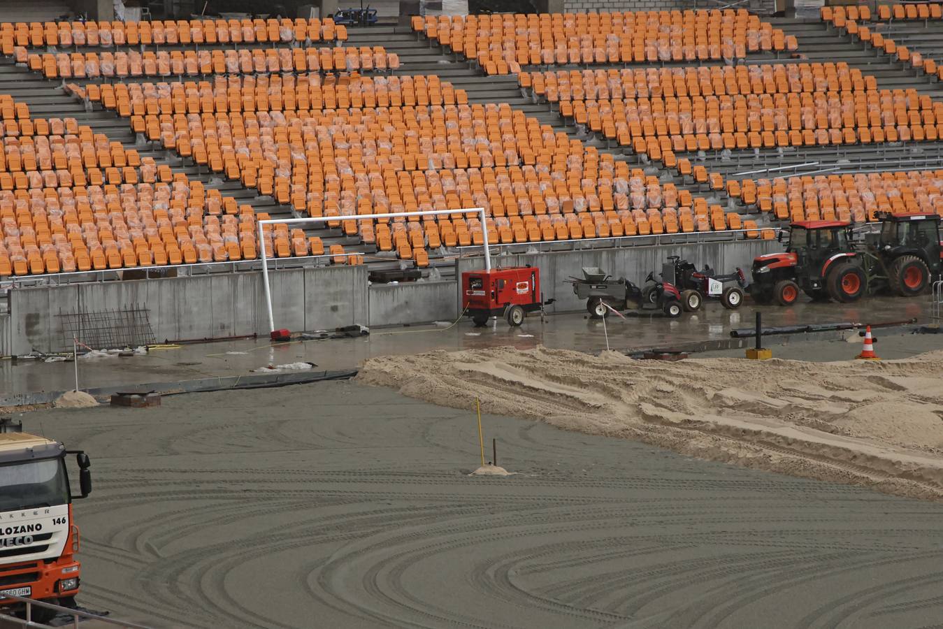La puesta a punto del estadio de la Cartuja se acelera ante la final de la Copa del Rey del próximo 26 de abril