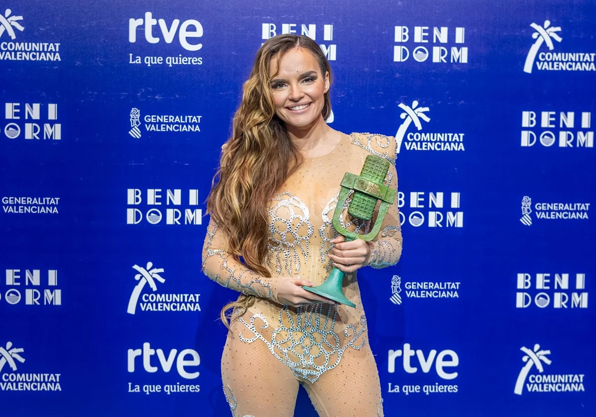 La cantante Melody cuando ganó el festival que la llevará a Eurovisión