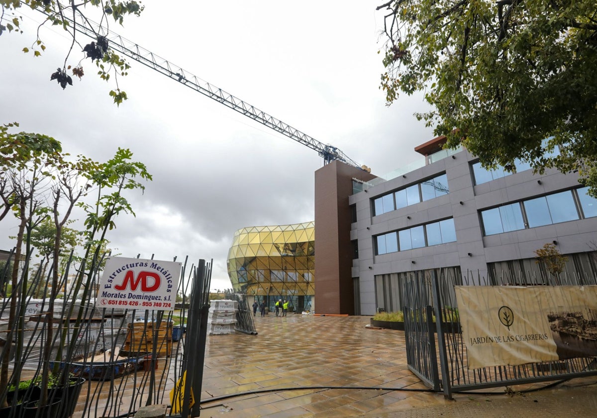 Estado en el que se encuentra la construcción del complejo Jardín de las Cigarreras