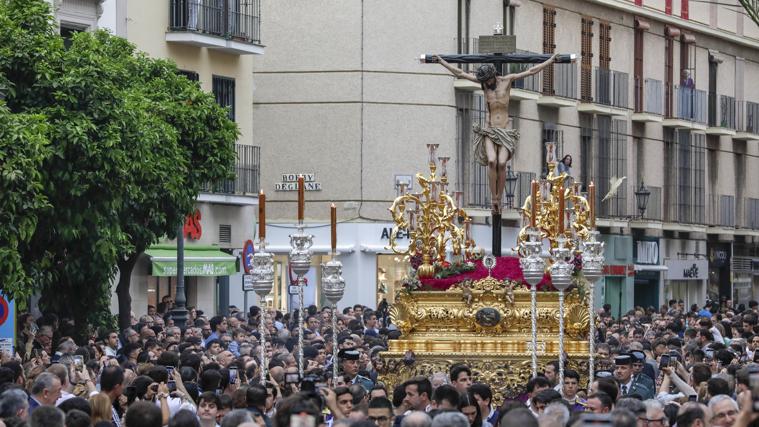 Cristo de los Desamparados, de la Agrupación Parroquial del Santo Ángel, el pasado Sábado de Pasión