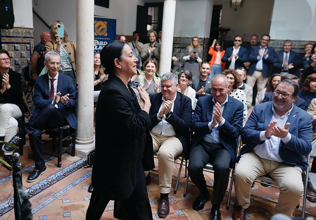Eva Yerbabuena, durante la presentación de la Cátedra de Flamenco de la Olavide