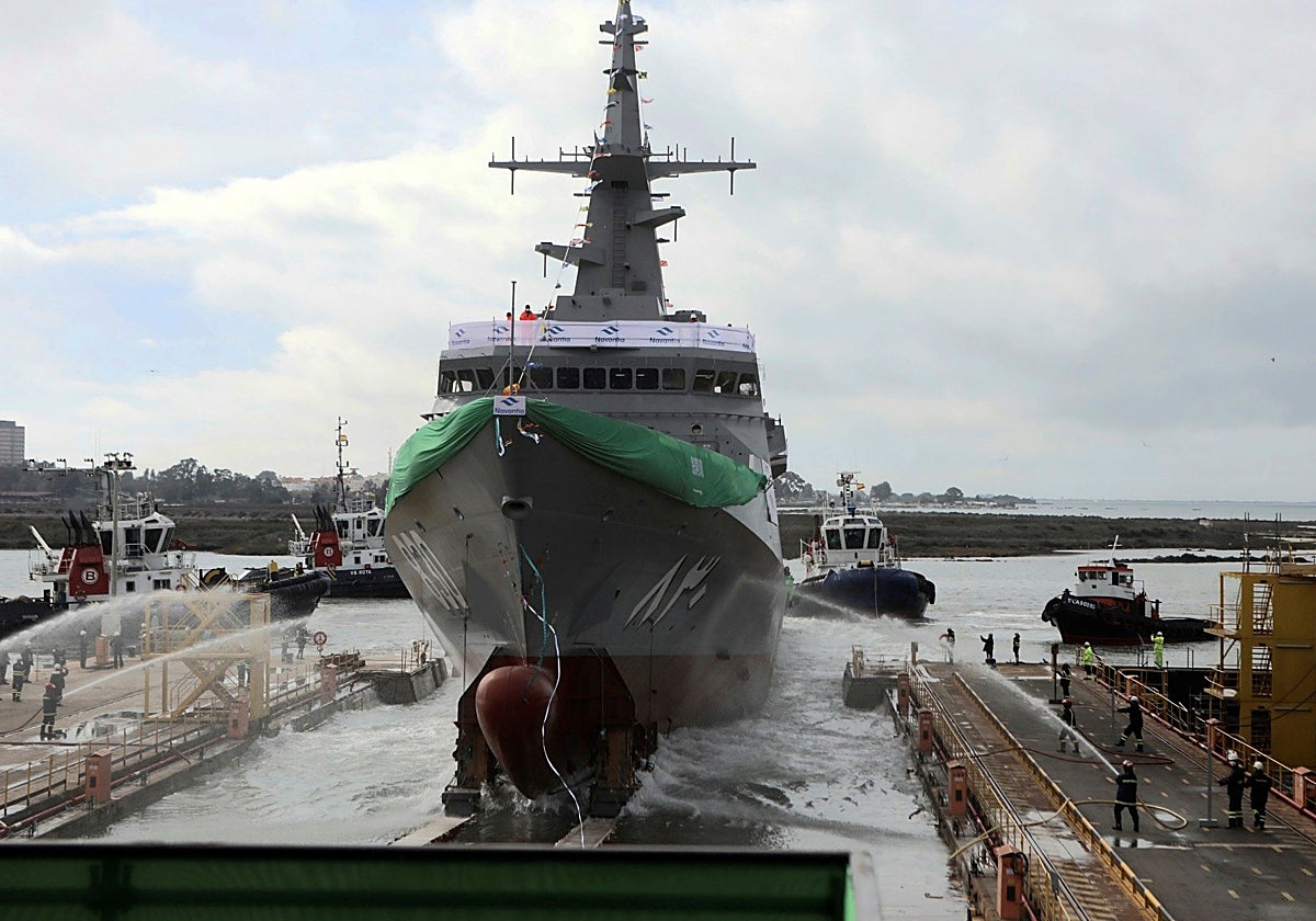 Entrega de una de las corbetas que se ha construido en el astillero de Navantia de San Fernando