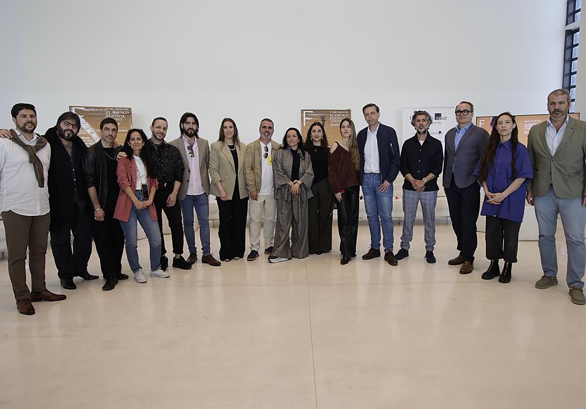 Organizadores y artistas que han participado en la presentación del XX Flamenco Festival de Londres