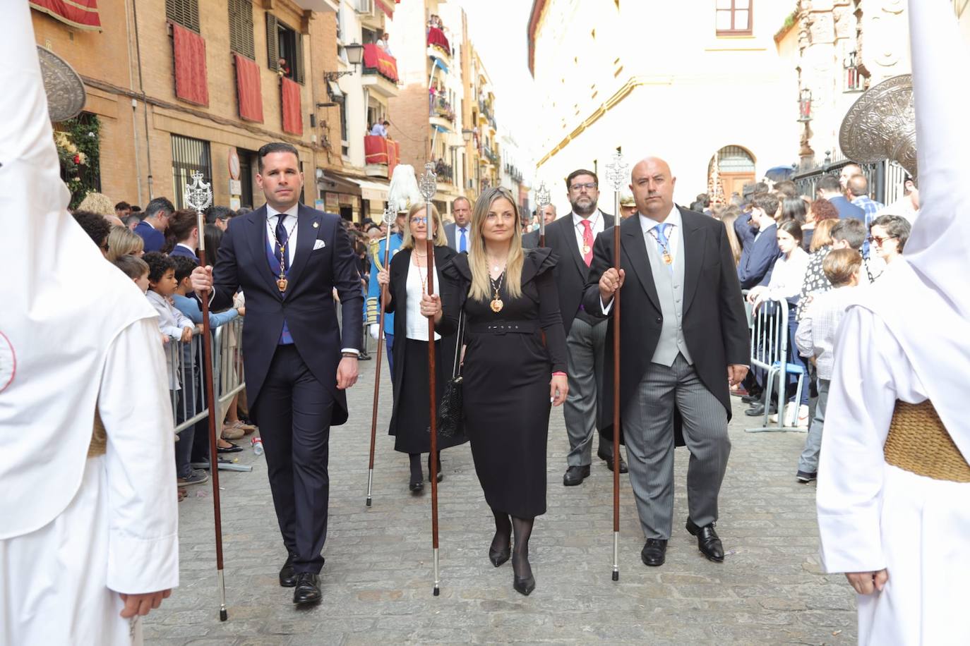 La hermandad de la Cena realiza su estación de penitencia este Domingo de Ramos