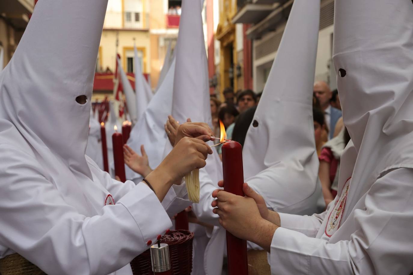 La hermandad de la Cena realiza su estación de penitencia este Domingo de Ramos