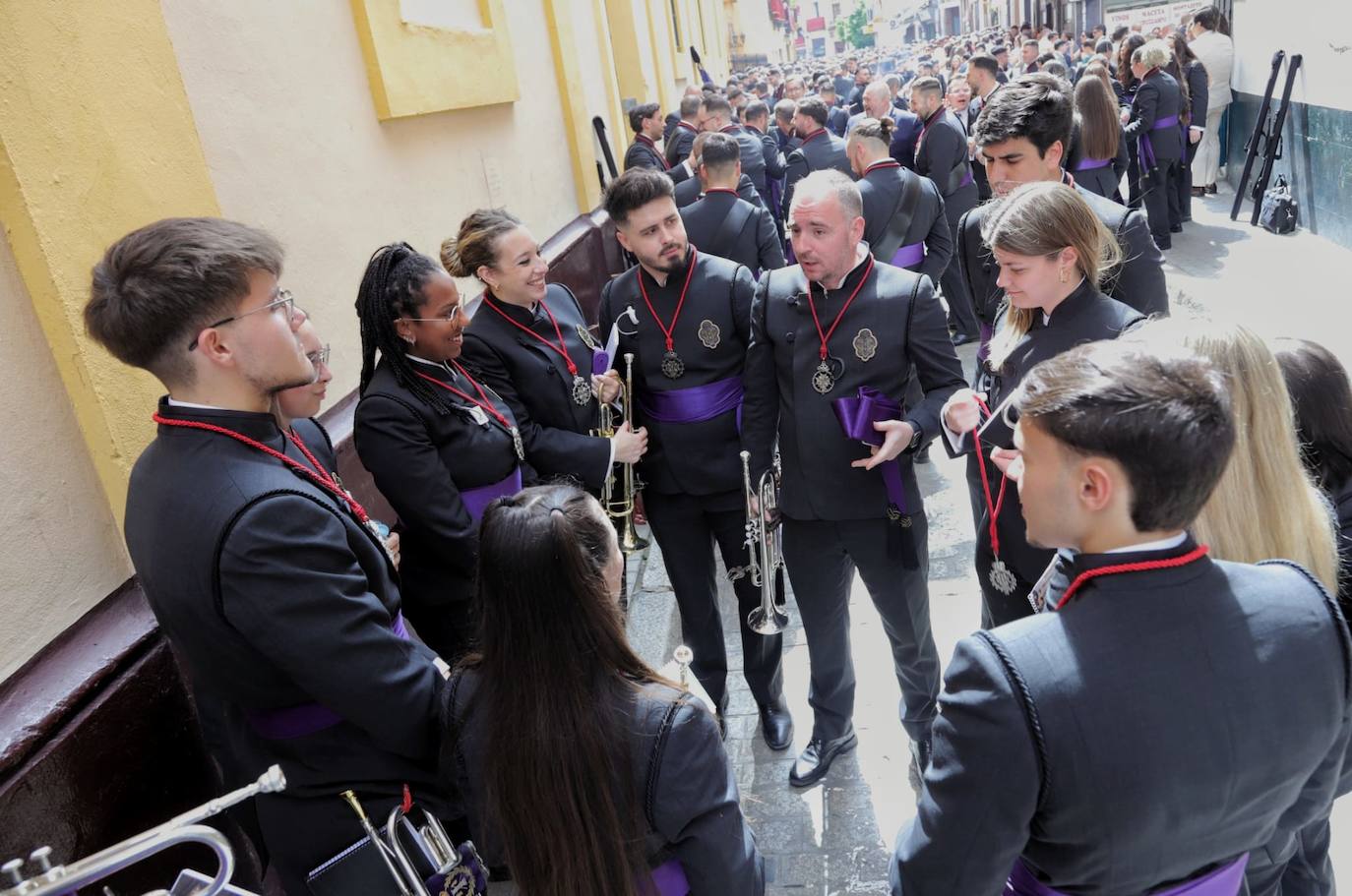 La hermandad de la Cena realiza su estación de penitencia este Domingo de Ramos