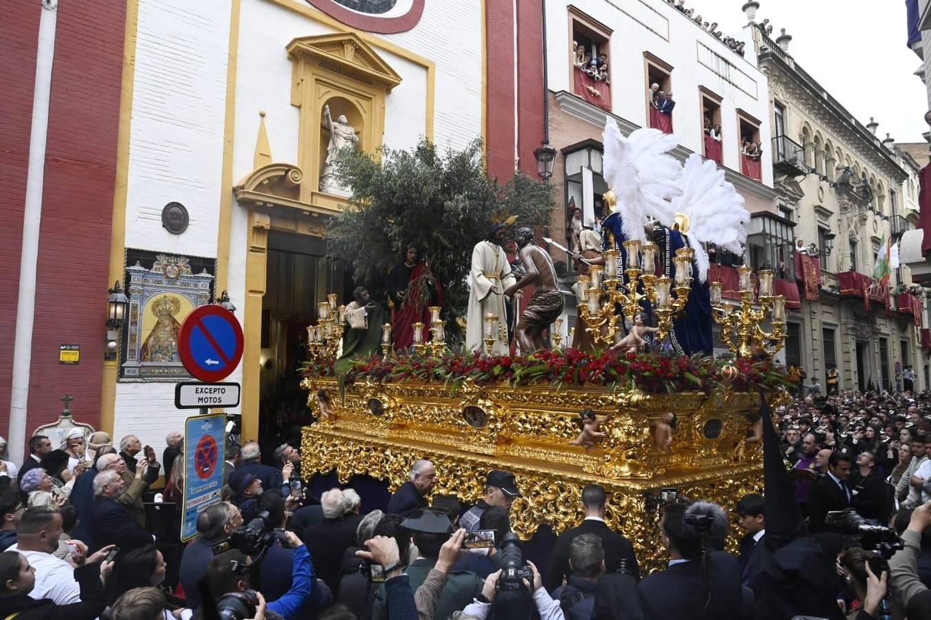 El misterio del Prendimiento de Castillo Lastrucci es uno de los pasos más grandes de la Semana Santa