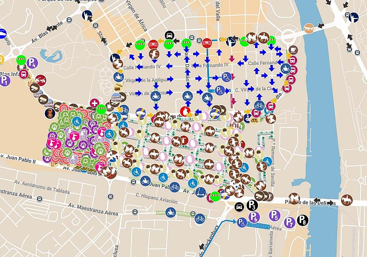 Mapa de la Feria de Sevilla 2025 oficial: plano de todas las calles y ...