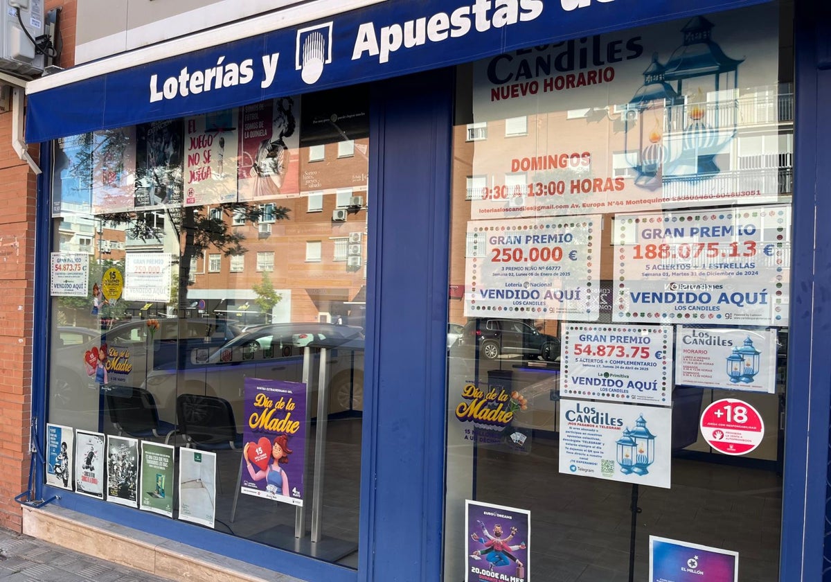 Administración de loterías 'Los candiles', en la avenida de Europa de Montequinto
