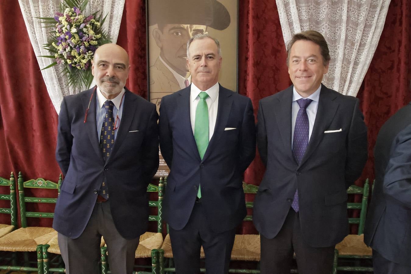  José Juan Morales, Carlos Melero y Jacobo Rojo, en la recepción de la Fuerza Terrestre