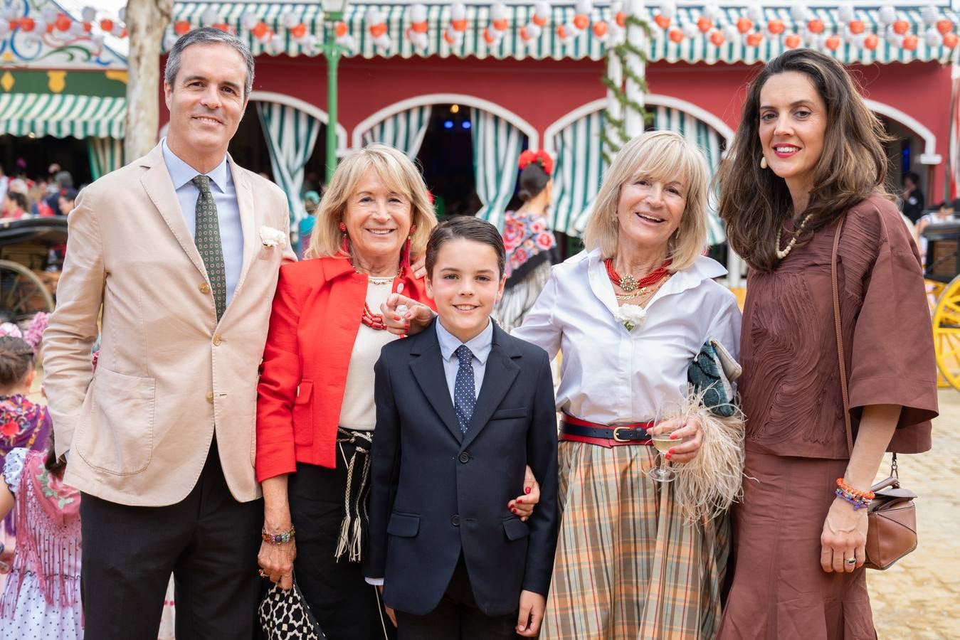 Julián Rodríguez Blanco, Belén Blanco, Álvaro Rodríguez, Ana Blanco y Carmen López de Tejada