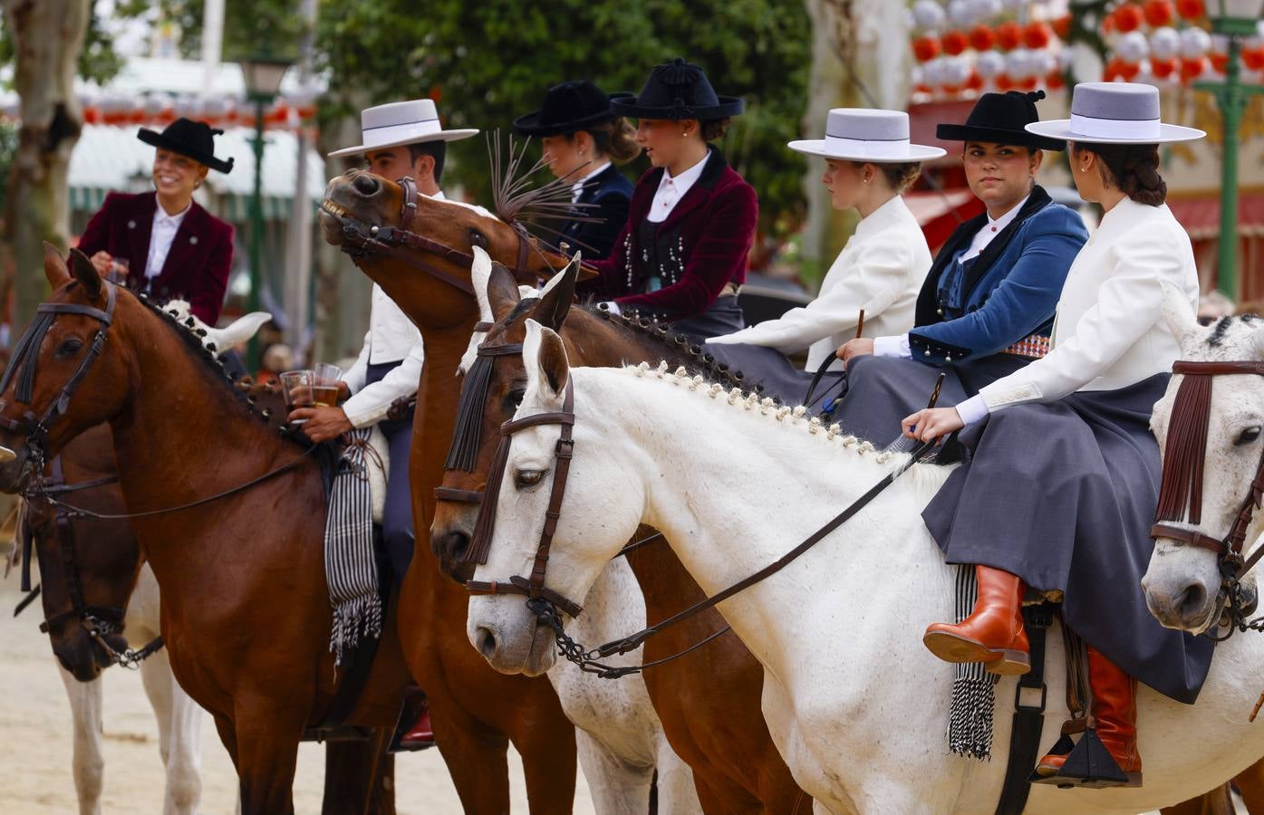 Ambiente este miércoles en la Feria de Sevilla