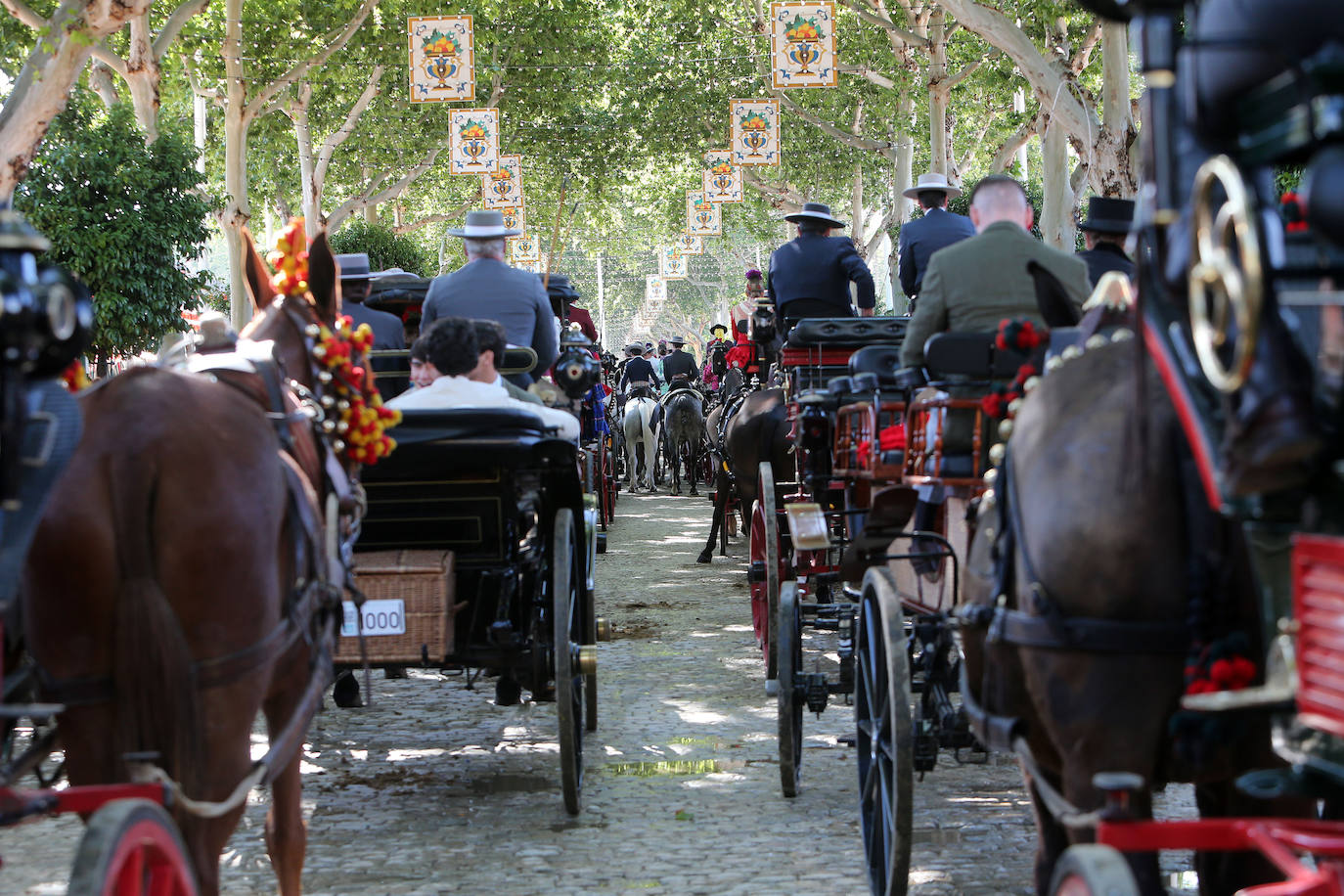 Ambiente este miércoles en la Feria de Sevilla