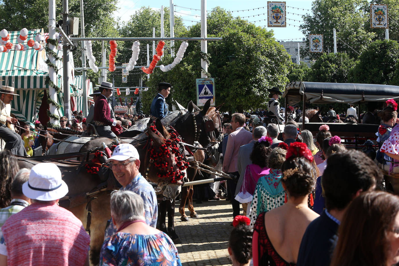 Ambiente este miércoles en la Feria de Sevilla