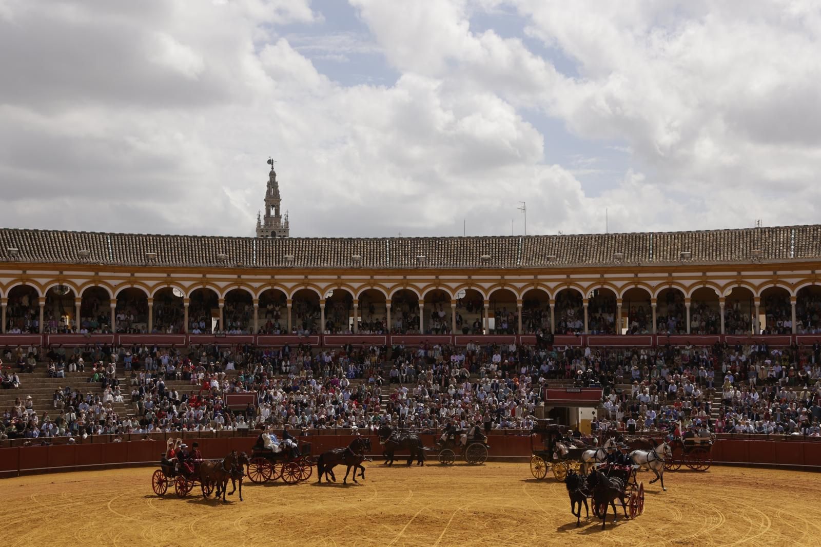 En imágenes, la Exhibición de Enganches en la Maestranza, un museo al aire libre
