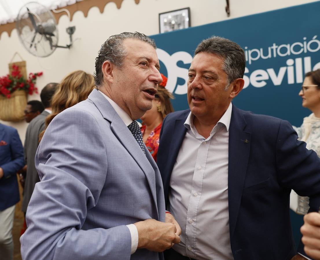 Recepción de la Diputación de Sevilla. Javier Fernández y Joaquín Ladrón de Guevara