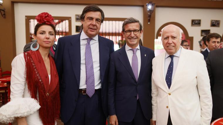 Carlota García, José Manuel González, Jorge Paradela e Hilario Albarracín en la recepción de Cesur