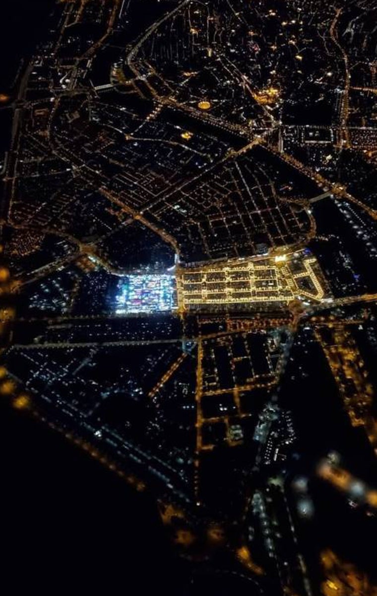 Vista satélite por la coche del espacio actual ocupado por la Feria de Sevilla, que será ampliada por la zona de las atracciones