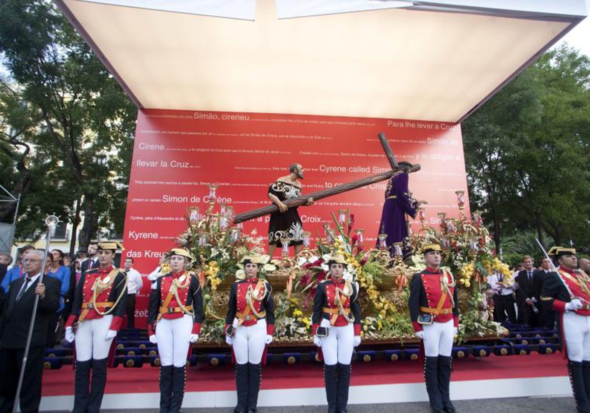 El Nazareno de León durante el vía crucis de las Jornadas Mundiales de la Juventud en Madrid en 2011
