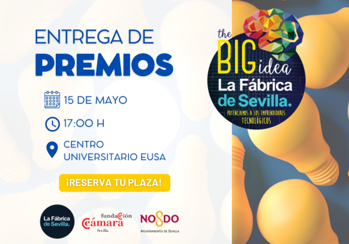 El concurso BIG Idea de La Fábrica de Sevilla celebra su entrega de premios este jueves en el Campus de la Cámara de Comercio de Sevilla